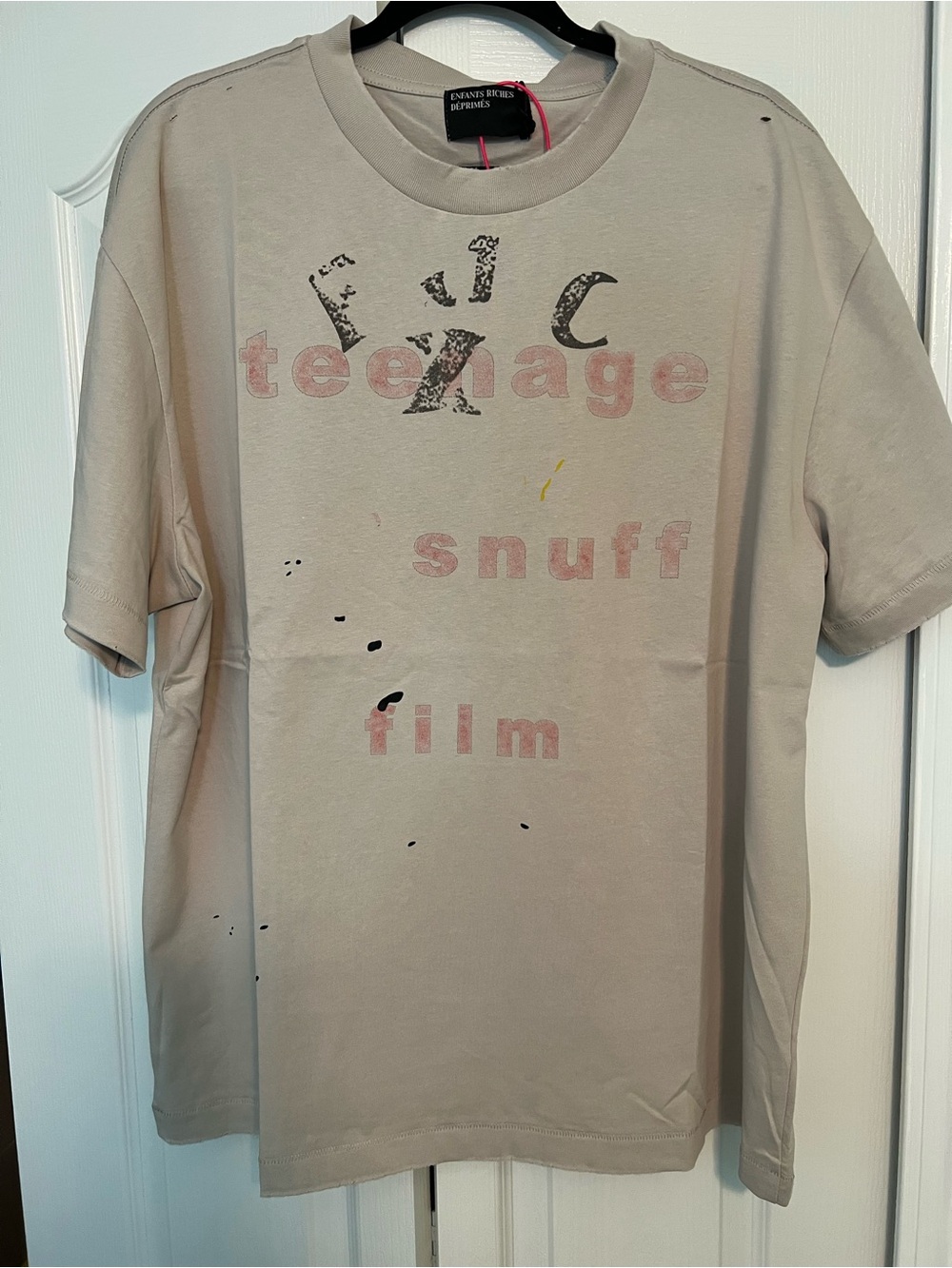 ERD Teenage Snuff Film Graphic Tee - Beige by Enfants Riches Déprimés